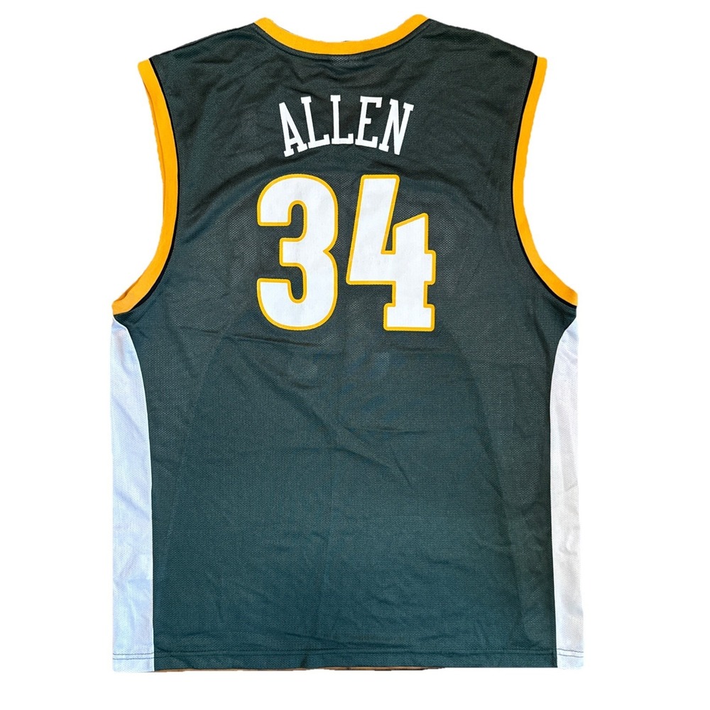 🔥Vintage Reebok Seattle Supersonics Sonics Ray Allen Jersey L EUC - Picture 3 of 7